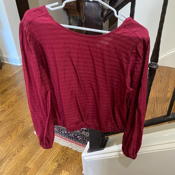 LOFT Rich Burgundy Blouse - Picture 1 of 4
